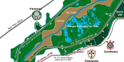 Kaart Tiete Ökoloogiline Park