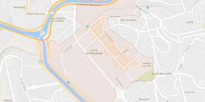 Kaart Vila Leopoldina São Paulo