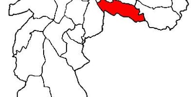 Kaart Vila Prudente alam-prefektuuri São Paulo