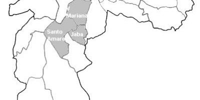Kaart tsooni Centro-Sul São Paulo